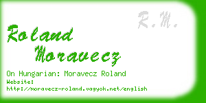 roland moravecz business card